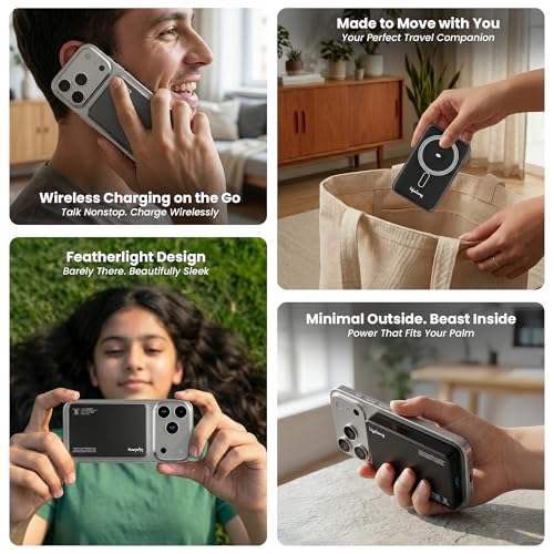 Image of Lifelong Electronics Qi2.2 MagSafe 25W 10000mAh Power Bank | India's Fastest Wireless Powerbank (iPhone 16 /17 /Pro /Max /S26Ultra) + 45W Wired Charging (All Type-C Phones & Laptops) | 100W Cable Included
