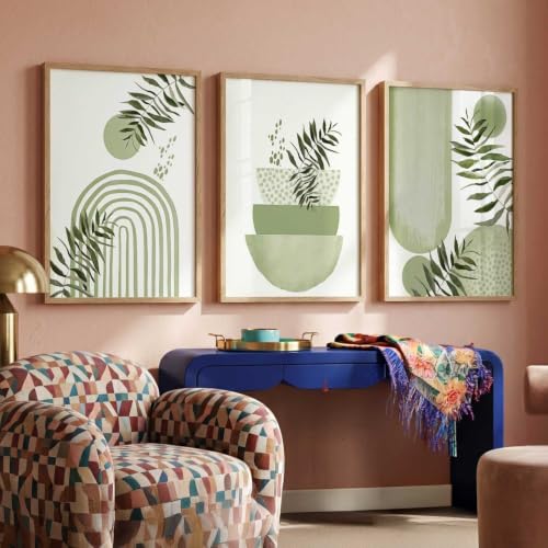 Image of kotart Painting Boho Wall Art Home Decoration Paintings With Frame For Living Room Bed Room Hotel Wall Decor Digital Reprint Set of 3 (13X17 inch)