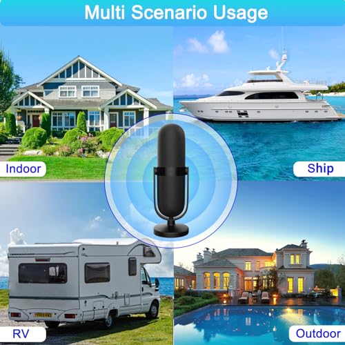 Image of Outdoor TV Antenna for Smart TV, 720 Long Range Omni Directional Reception Digital HD Antenna Signal, with Super Signal Booster, 35ft HDTV Cable, for Attic /Camping /RV /Boat, 2025 (BLACK-638)