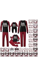 Family Matching Christmas Pajamas Sets 2024 - Cute A-Z Holiday PJS With Long Sleeve Shirts & Pants For Dad, Mom, Kids