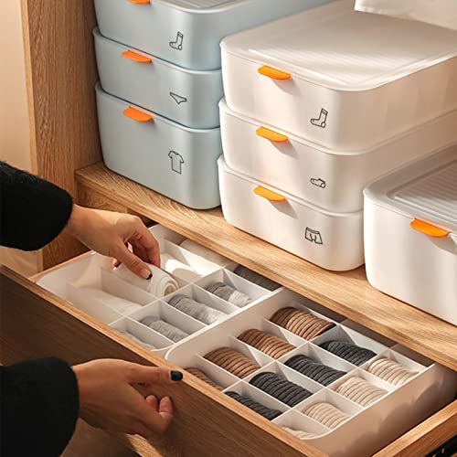 Cajas de almacenamiento organizador de armario plegable de 3 piezas con tapa 6