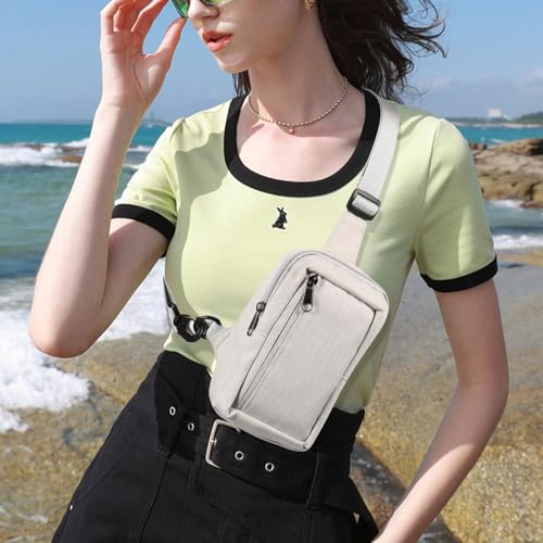 Crossbody Bags Sling Bag for Women Men Anti Theft Travel Purse Sling Backpack Chest Bag (White) — view 2