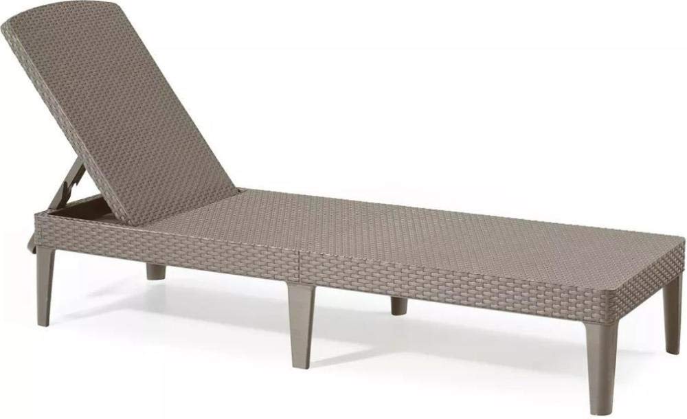 FQTLWR outdoor lounger multi-purpose wellness lounger recliner reclining garden lounger sun lounger rattan furniture PFBX-14662, brown