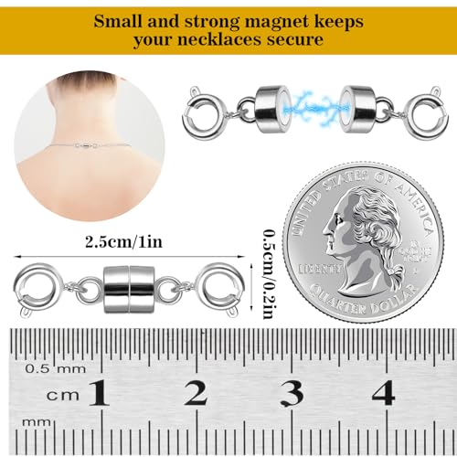 TIESOME 4PCS Double Magnetic Necklace Clasps and Closures - Image 3