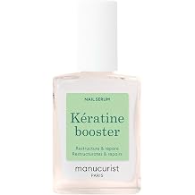 Manucurist K ratine Booster - Nail Hardener Extra Strong - Repair for Brittle Nails - Vegetable Keratin AHAs PHAs MSM Silicon and Vitamin B8 - 97.5% Ingredients of Natural Origin