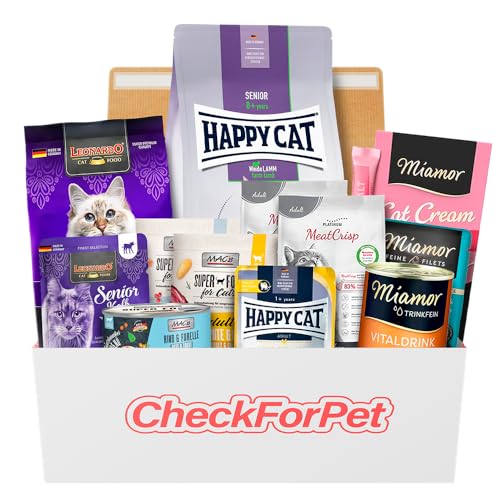 CheckForPet Best Rated - Paquete de degustación de comida para gatos para todas las etapas de la vida (Senior (gatos mayores))