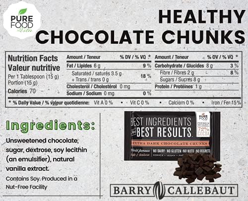 Dairy Free Dark Chocolate Chunks, 7oz (3 Pack) | All Natural | Certified Kosher | Vegan, Gluten-Free, Dairy-Free, Nut-Free | Allergen Friendly Baking Chocolate