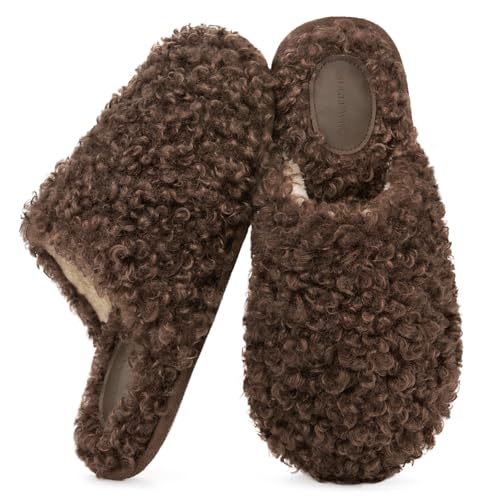Snug Leaves Womens Scuff Slippers Cute House Shoes Nutty Mocha 7-8 US
