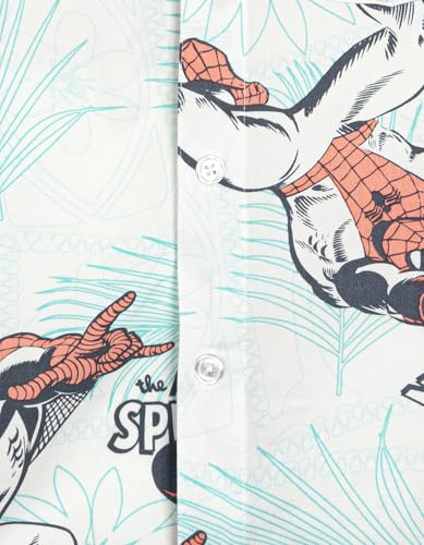 Image of Marvel Spider-Man Matching Family Hawaiian Short Sleeve Button Down Shirt