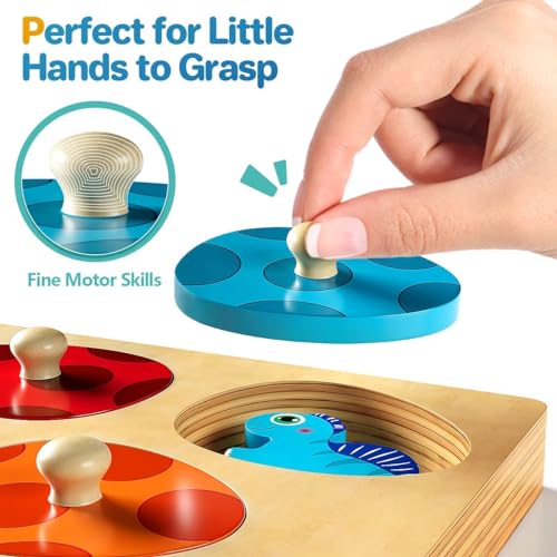 Edujoy DINO01 Wooden Puzzles For Toddlers 1-3 thumb #3