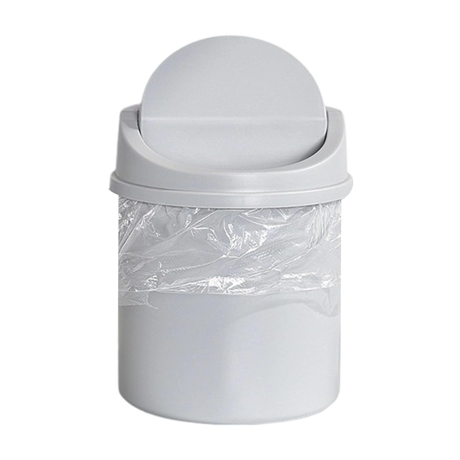 Elnwnnkc Waste Bin with Easy Cover for Home Dormitory Dressing Table Use Trash Can Paper Bin for Desktop Tiny Small Waste Basket for Tabletop