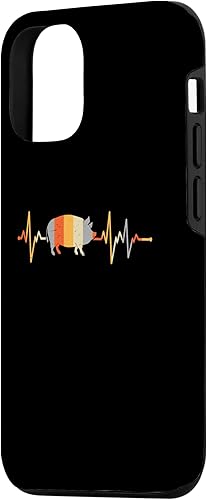 Vista 5 de iPhone 12 mini heartbeat pig farmer pig farmer heart line Case