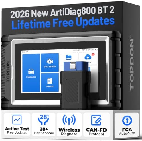 TOPDON AD800BT 2 OBD2 Scanner, Bidirectional Scan Tool, 28+ Reset...