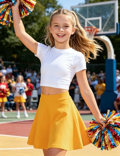Image of KEREDA Girls Uniform Skirts with Undershorts Casual Stretchy School Skorts