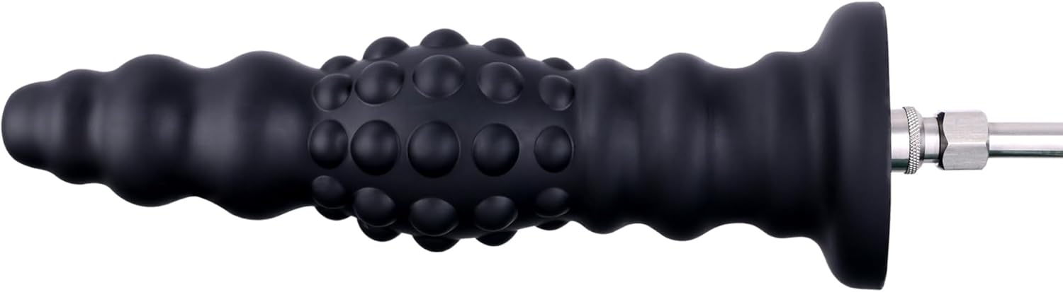 Hismith 11.3” Silicone Anal Dildo, 10.6” Insertable Anal Beads Dildo with Multiple Bumps,Butt Plug with KlicLok System, L Size Dots Ripple - Anal Pleasure