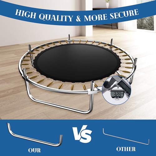 EL&IT·Wings 60 inch/5FT Trampoline for Kids with Net, Indoor Outdoor Toddler Trampoline with Safety Enclosure, Toddler Baby Small Round Trampolines Birthday Gifts for Kids - Image 6