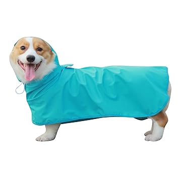 pekdi Dog Raincoat Hooded Jacket Transparent Visor Waterproof Cape for Small Medium Large Dogs