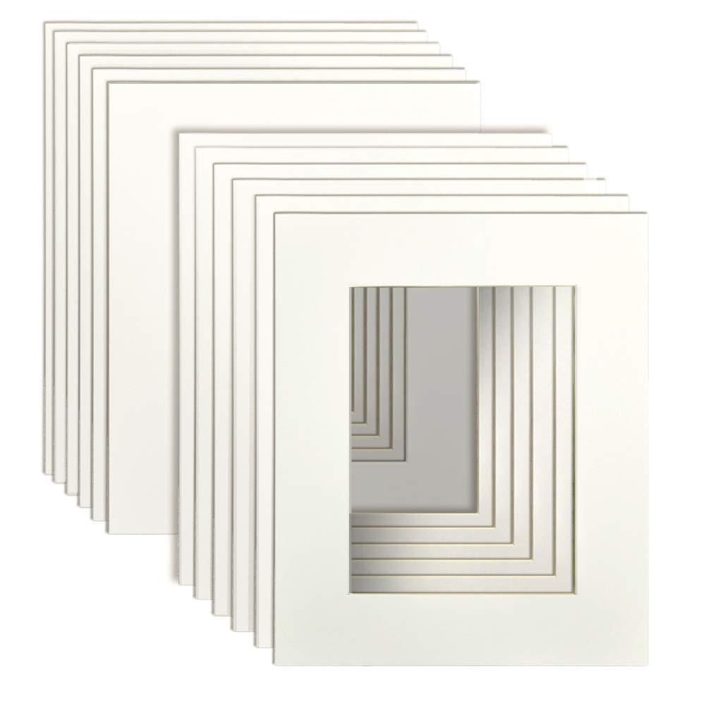 8x10 White Picture Mats with Core Bevel Cut Frame Mattes for 5x7