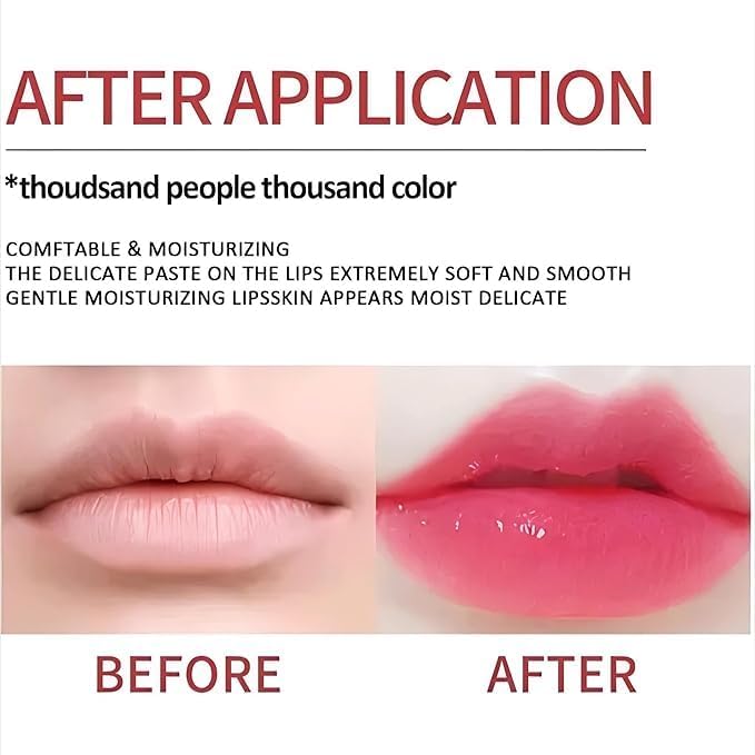 Image of Mini Lip Gloss Combo Set of 4 - Cute Heart, Candy, Teddy & Bottle Designs | pH Color Changing Lip Tint with Natural Pink Shine | Flavored Mini Gloss Gift for Women & Girls (Combo 2)