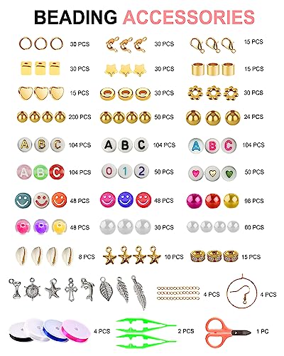 Redtwo 18000 Pcs Clay Beads Bracelet Making Kit, 4 Boxes 64 Colors Flat Polymer Heishi Beads Jewelry Making Kit With Gift Pack, Friendship Bracelet Kits For Girls Ages 8-12 #TOP2