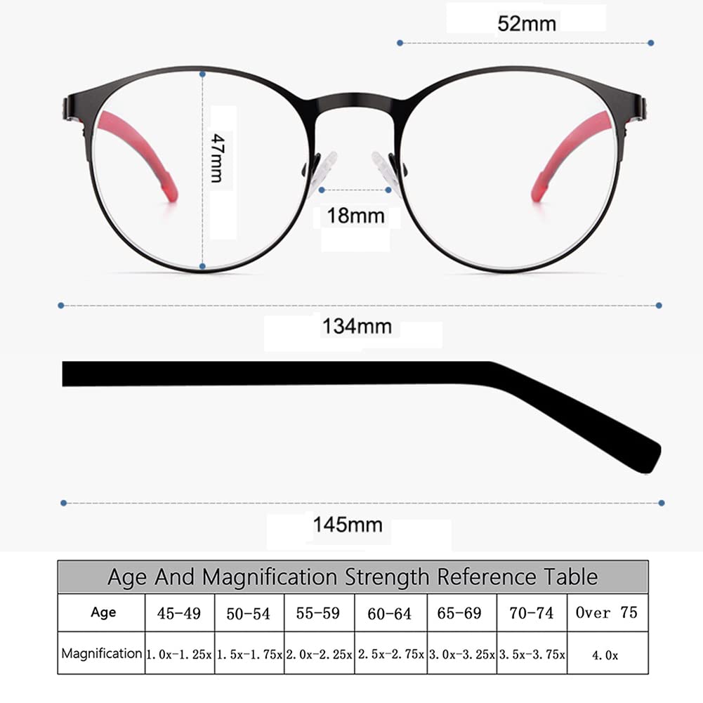 RICCIE Retro-Sonnenbrille Herren mit photochromen Gläsern, Damenbrille mit 1,56 asphärischen Kunstharzgläsern Outdoor Lesebrille / UV400 Dioptrie +0,25 bis +3,0,Schwarz,+1.5