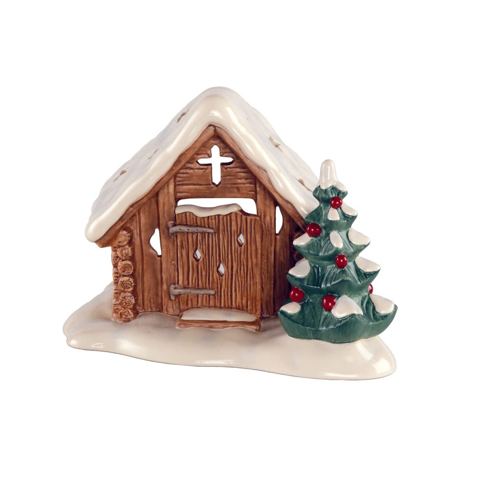 Goebel Lantern Forest Chapel Winter Forest Christmas