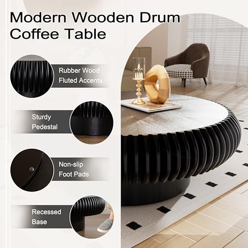 Table Basse Ronde Moderne pour Optimiser les Petits Espaces de Salon - 6