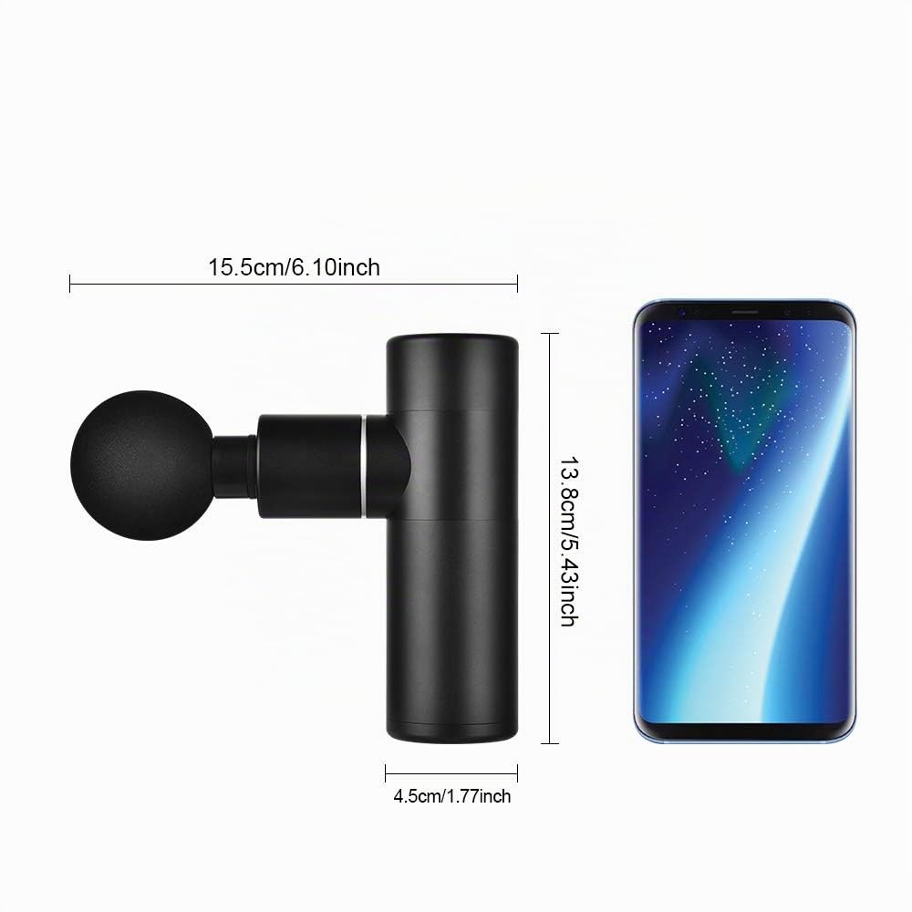 Pistola Massaggio Muscolare Professionale - Massaggiatore a Percussione con Display LCD, 3200 Giri/min, 4 Testine Intercambiabili, Batteria 2500mAh Ricarica USB-C - Sollievo e Recupero Muscolare