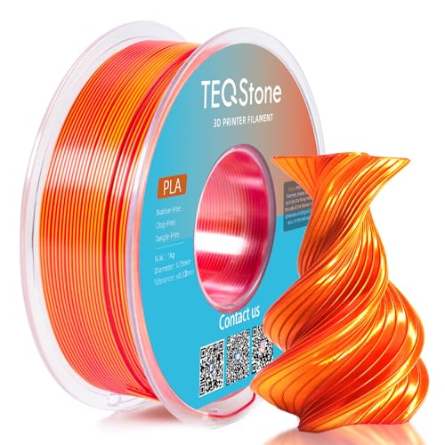 Image of Dual Color Silk PLA Filament 1.75mm Gold Red 1KG, Shiny High Gloss Finish, Seamless Color Transition, Neatly Wound, Accuracy + /-0.02mm Vacuum Packaging