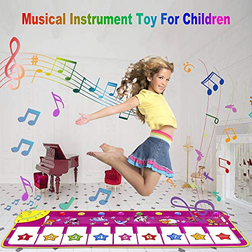 m zimoon dansmat, piano mat voor kinderen toetsenbord tapijt touch speelmatten kinderen vroege educatieve muzikale mat… - Image 3
