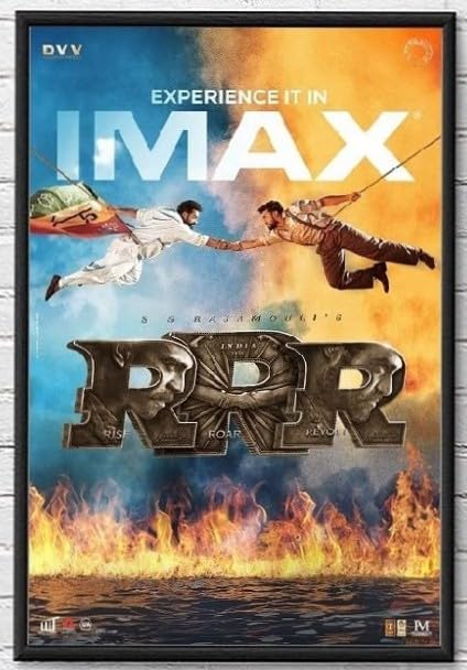 Amazon.co.jp: 【フレーム付-黒-】 映画ポスター RRR アールアール