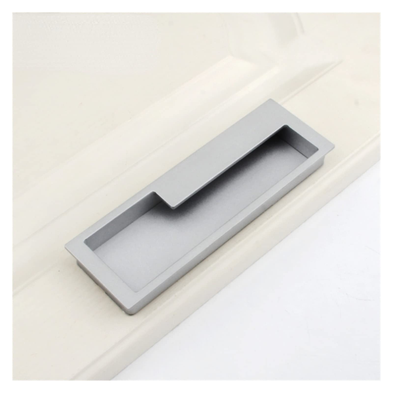 Sdhbcaxu Silver Concealed Handles, Door Handle Zinc Alloy Interior Pulls Kitchen Drawer