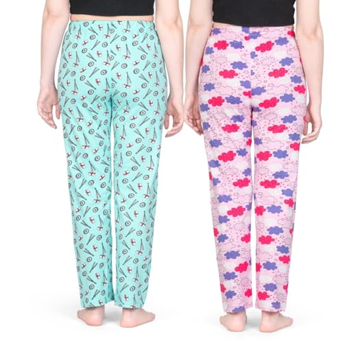 Image of ARIEL Women's Cotton Printed Pyjama pack of 2