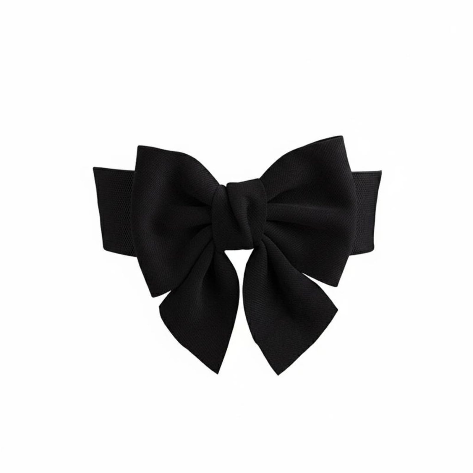 Wide Ribbon Belt Elegant Design Big Bowknot Waistband Bowknot Waist Belt Easy To Wear Versatile For Ladies, Formal Events, Black|Belts-image-38