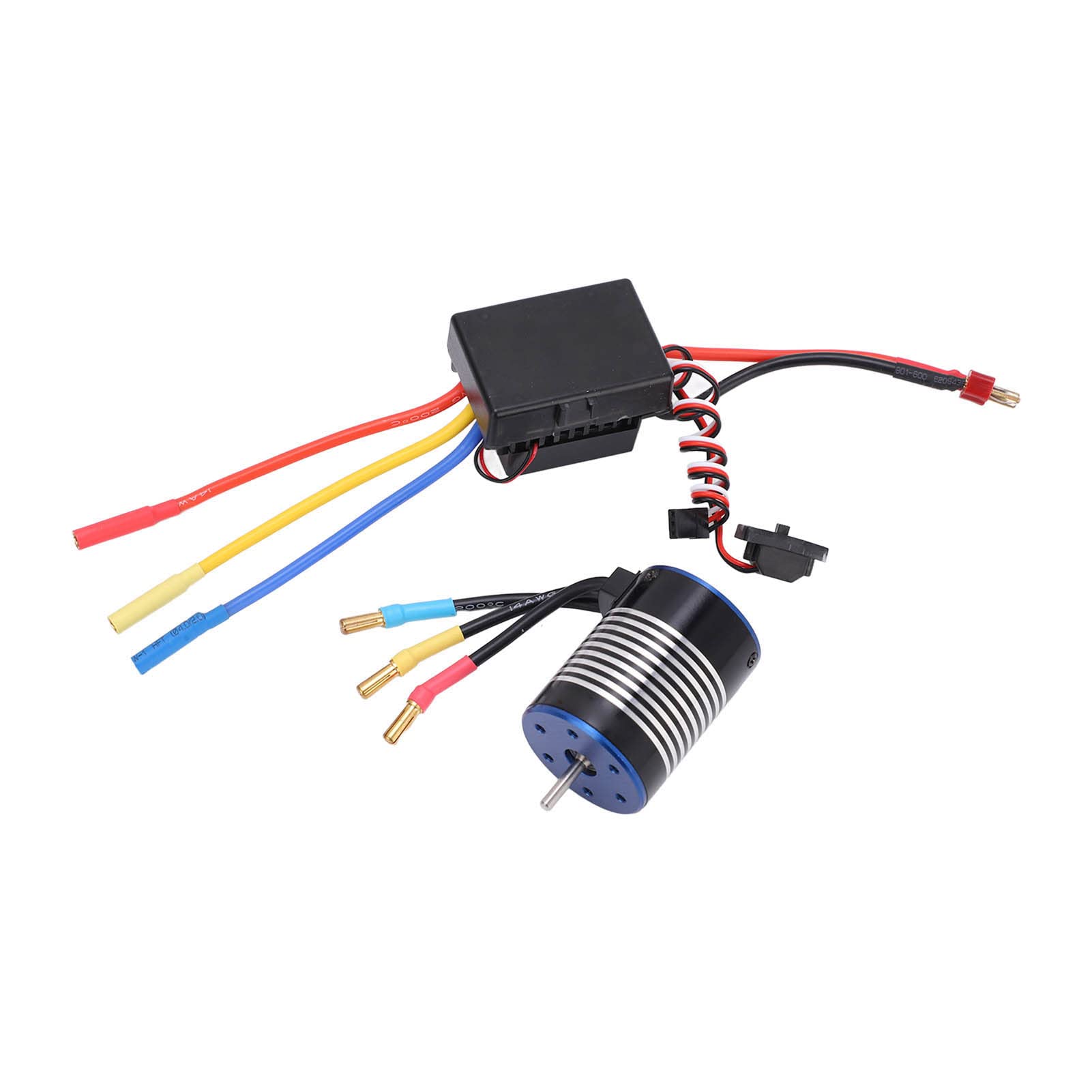VGEBY RC Car Motor, Brushless Motor Y ESC Combo Set Controlador de Velocidad Elctrico con 60a Impermeable ESC Combo Set para 1/10 RC Car Model Accessories