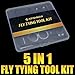 XFISHMAN Fly-Tying-Kits-for-Beginners-with- with Bobbin Threader Scissors Whip Finisher 5 in 1 Starter Tying Flies Set