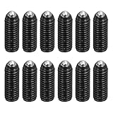 MECCANIXITY Black Ball Point Set Screws, M8x20mm Carbon Steel Hex Socket Spring Plungers Grub Screw for Industrial Electronic Machine Home Furniture Repair Workplaces, Pack of 12