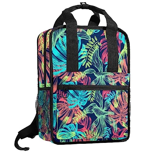 Sac à dos feuilles exotiques avec bretelles réglables confortables