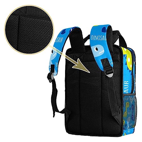 Sac à dos dinosaure garçon bleu multicolore réglable école et loisirs - 4