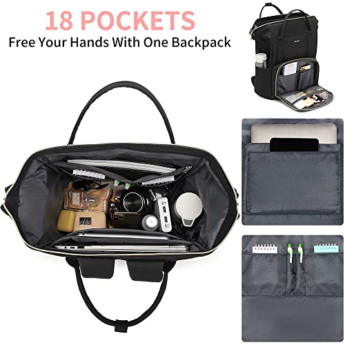 Women-Laptop-Bags-Nurse-Backpack-FOCDOD-156-Inch-Stylish-Teacher-Backpack-with-USB-Port-Waterproof-Anti-theft-Daypack-Travel-Bookbag-Work-Bag-Gift-for-MenWomen