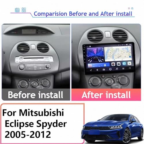 Traceur GPS Voiture pour Mitsubishi Eclipse Spyder 2005-2012 Radio Android 4G - 2