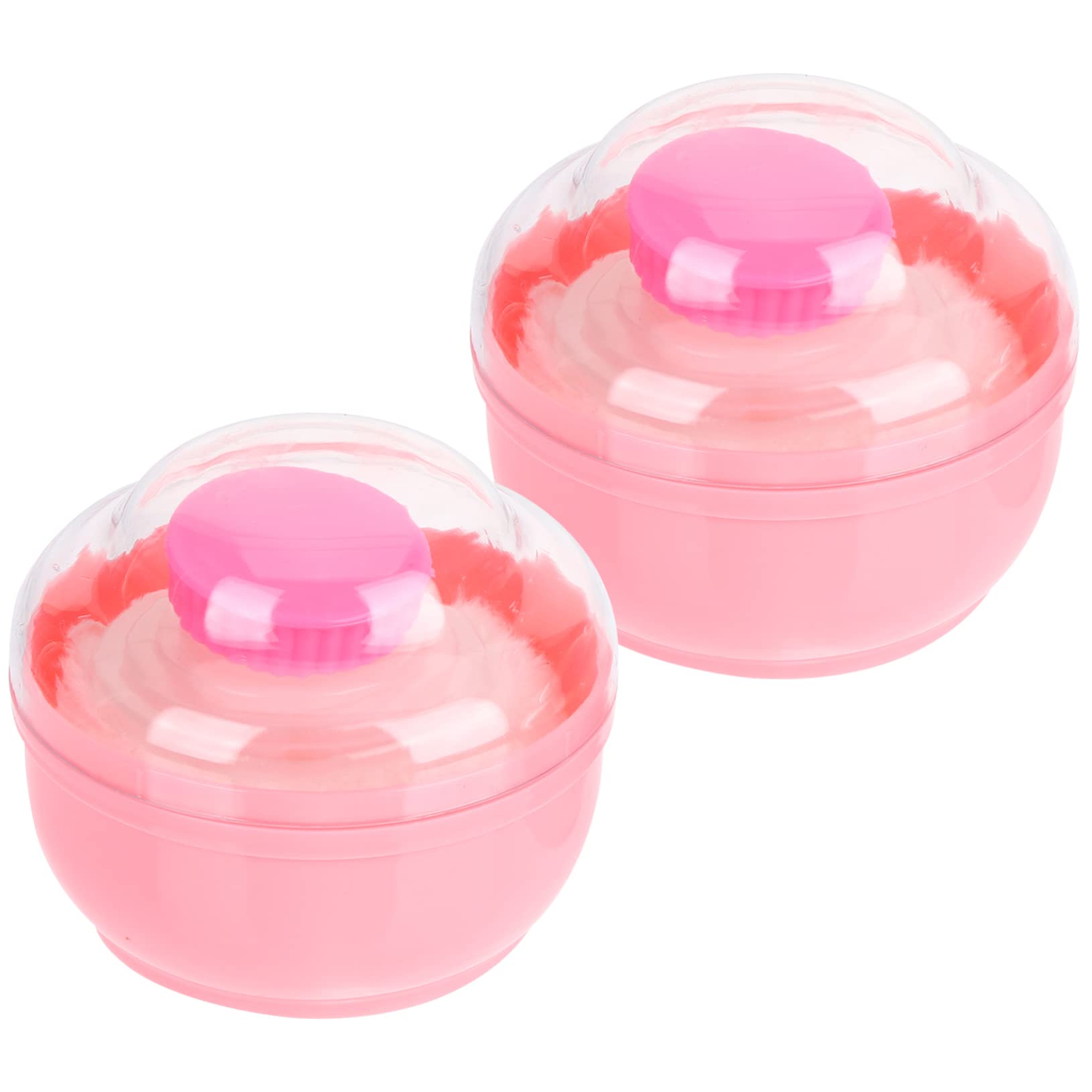 FOMIYES 2-pack Baby Body Powder Puff Box Safe Material for Boys and Girls' Skin Care