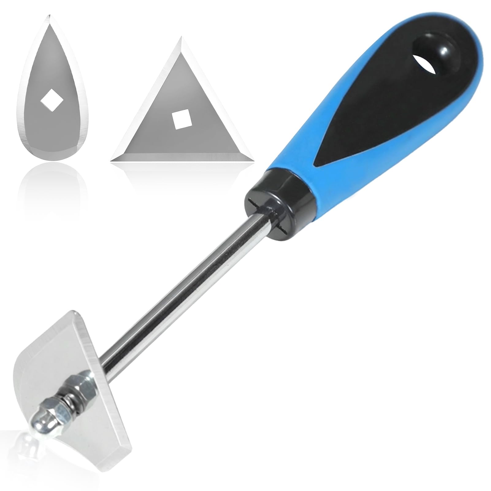 8-Inch Paint Scraper Tool Set, Stainless Steel Shave Hook with Replacements (Triangle, Combination & Heart), Shave Hook Paint Scraper & Paint Remover Tool for Home Improvement — view 7