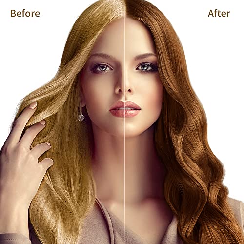Bablabear Dark Brown Hair Color Shampoo For Gray Hair 500Ml Instant Hair Dye Shampoo For Men & Women-3 In 1 Color Shampoo thumb #3