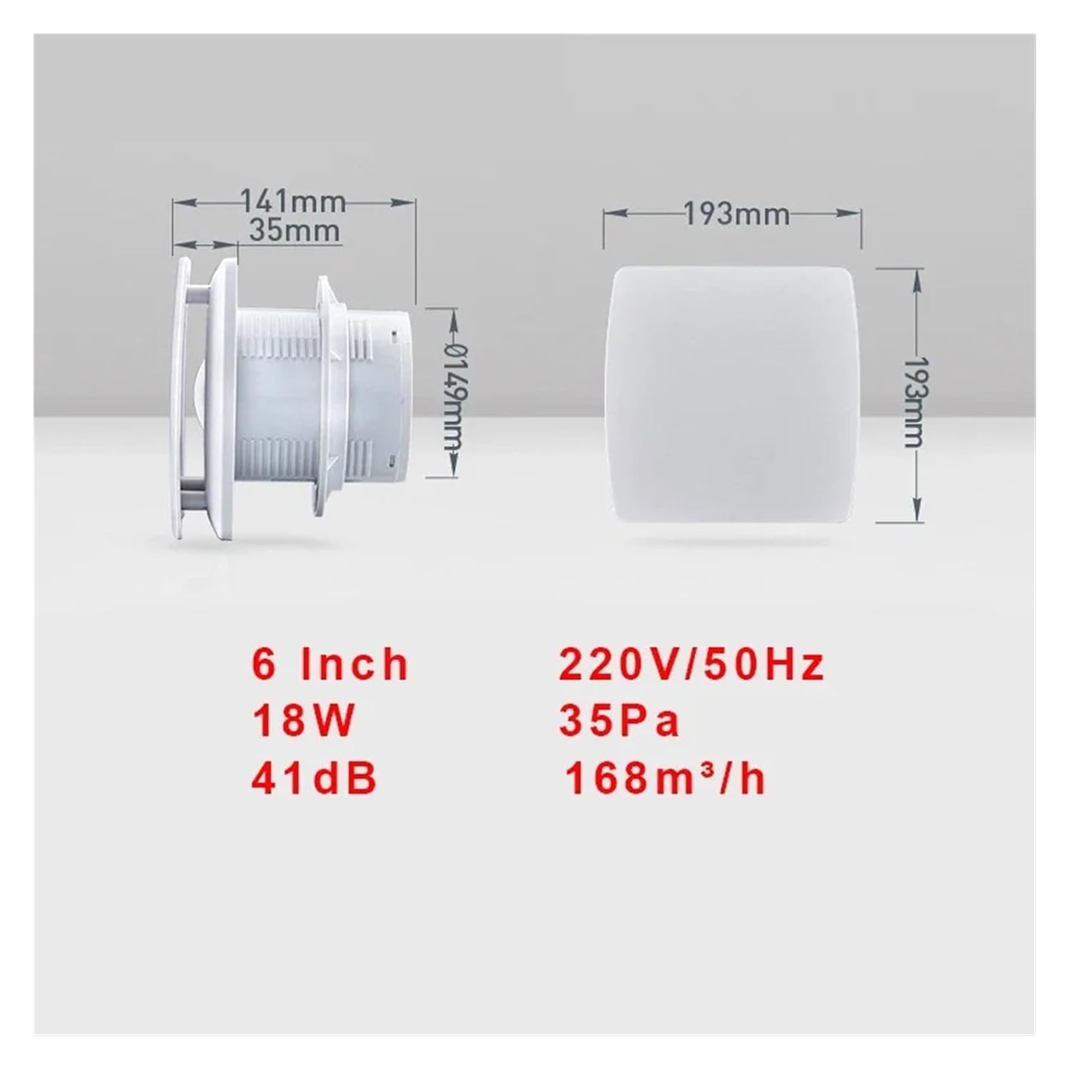 4/6 inch high Speed Exhaust Fan Wall Mounted(6 inch)
