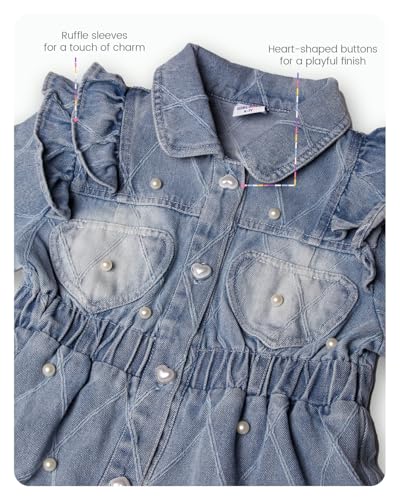 WELAKEN Girls Denim Jackets – Trendy Button-Up Outerwear for Kids3