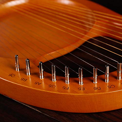 Strumento musicale lira mogano 19 corde, chiave accordatura e corde ricambio
