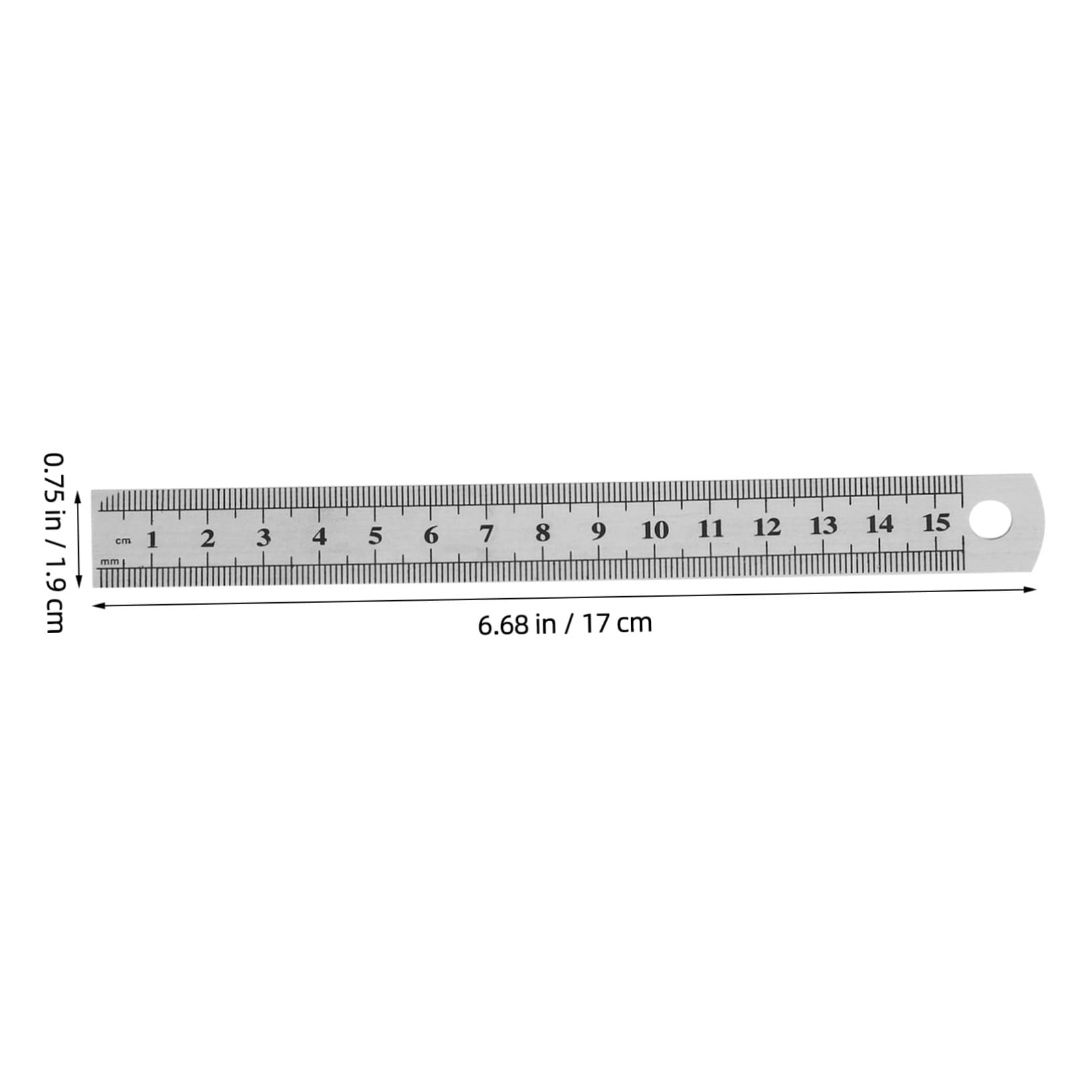 30 Pièces Règle Métallique Acier Inoxydable Double Échelle Règle Rigide Précise pour Dessin Menuiserie Mesure Guitare et Travail Du