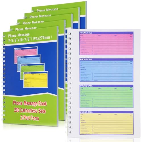 Carnet de messages téléphoniques autocopiant à spirale pour note de bureau d'affaires