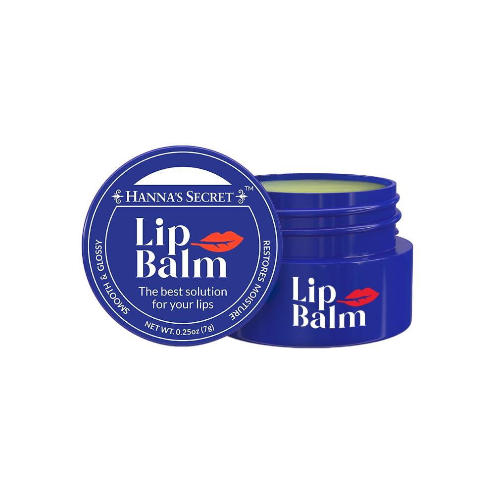 HANNAS SECRET Lip Balm with Vitamin E – Deep Nourishing Hydration, Restores Moisture, Soothes Dry & Chapped Lips, Natural Shine, Long-Lasting Smoothness – Daily Lip Care for Women & Men (48)
